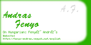 andras fenyo business card